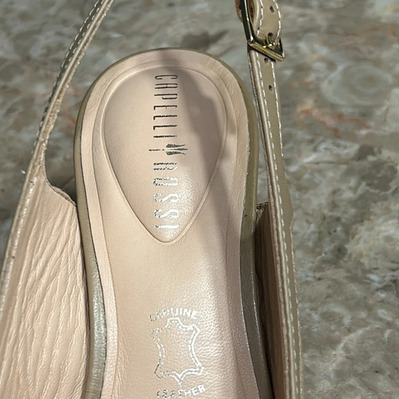 Anthropologie shoes women NEW! Slingback kitten heel Aurora warm taupe gold.7.5 - Picture 12 of 16